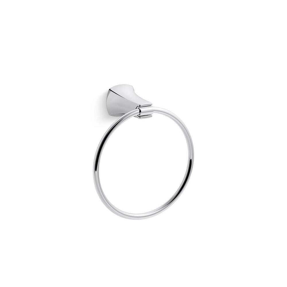 $28  Rubicon Wall-Mount Towel Ring in Polished Chr