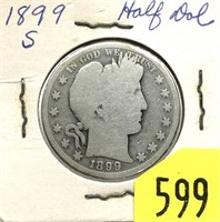 1899-S Barber half dollar