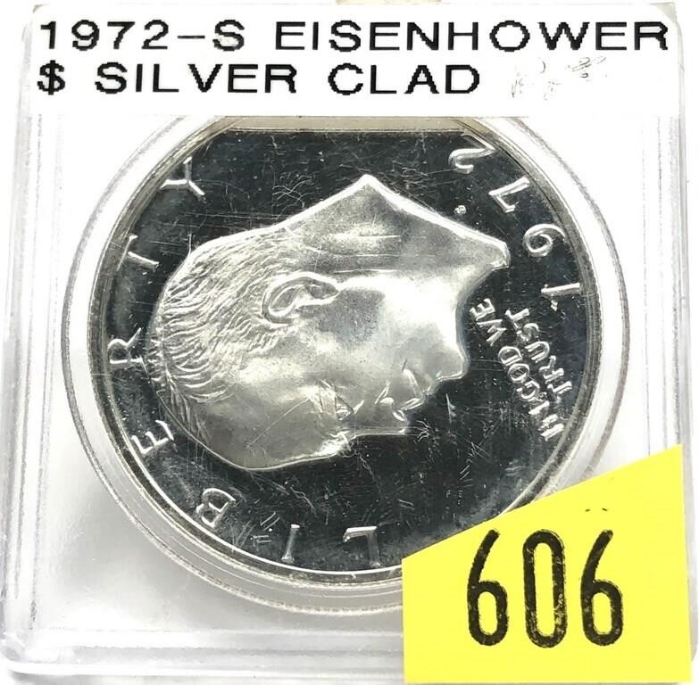 1972-S Eisenhower dollar, silver clad