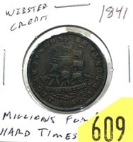 1841 Hard Times token