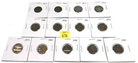 x13- Indian Head cents, mixed dates -x13 cents