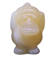 Natural Yellow Jade Psyduck Carving