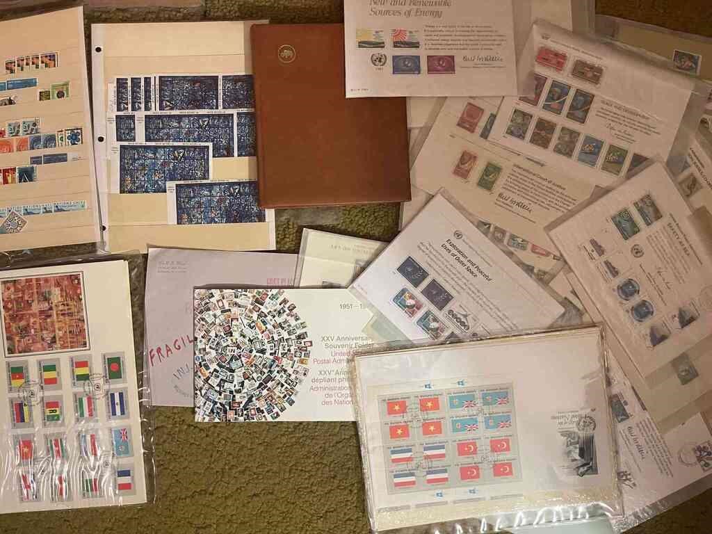 Stamp Collecting Scrapbook w/ Extras