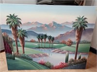 >Canvas golf picture, 50" x 40"