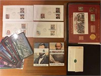 Grant & Lee Commemorative Stamps & Coins w/ Extras
