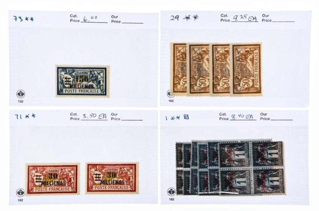 Grouping of Stamps - "French Offices In Egypt" 1