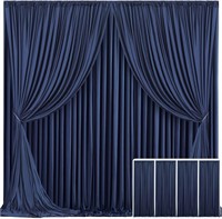 4 Panels Navy Blue Backdrop Curtain