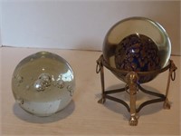 Glass orb & paperweight