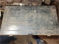 Genuine vintage Toyota motor metal tool box