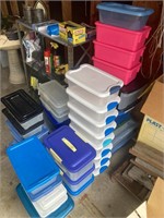 Lot of Plastic Containers with Lids