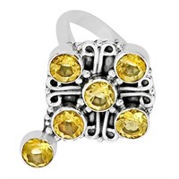 Natural 2.77ct Citrine Holy Cross Ring