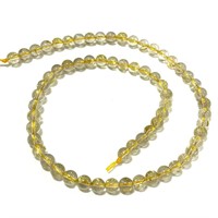 Natural 15.5" Strand Golden Rutilated Quartz Beads