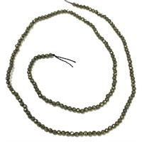 Natural 15.25" Strand Round Faceted Pyrite Beads