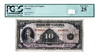 Bank of Canada 1935A $10 English VF 25 PCGS