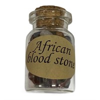 Natural African Blood Stone Mixed Chips Bottle