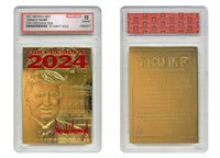 Donald Trump 23k Gold Sculpted Signature Card