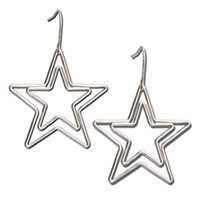 Patriotic Retro Star Dangle Earrings