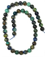 Natural 15" Strand Round Azurite Beads