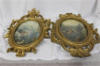Pair of Gold Gilted Picture Frames