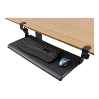 Large Desk Clamp-On Retractable Keyboard Tray