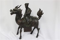 A Chinese Bronze Horse or Kylin