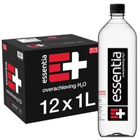 Essentia Water Bottled , 1 Liter, 12-Pack, Ionized