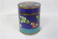 A Chinese Cloisonne Cylinder Box