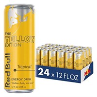 Red Bull Energy Drink, Tropical, Yellow, 24 Pack