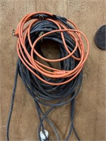 2 extension cords, 1 heavy duty missing end