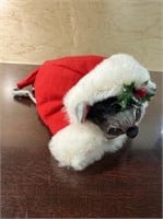 Anna Lee Mouse in santa hat