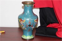 A Vintage Chinese Cloisonne Dragon Vase