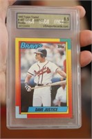 Graded Dave Justice Rookie Card