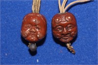 A Rare Japanese Double Face Beads