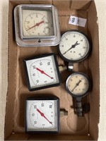 Vintage pressure gauges