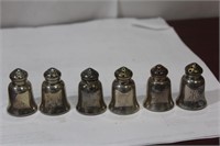Set of 6 Sterling Salt and Pepper Shakers