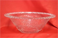 A Large Etched Glass Bowl
