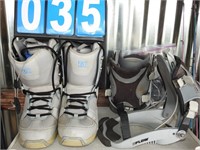 DC Shoe Co. Snowboarding Boots 10 w/Stepin Binding