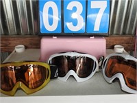 3 Pairs Spy Snowboarding Goggles
