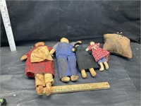Antique dolls and pin cushion