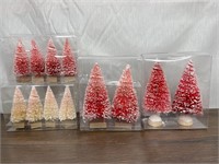 4 New Packages of Bottle Brush Christmas Trees