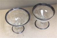 Lot of 2 Silver Overlay Container