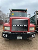 1999 Mack Quad Dump Truck Red/Green