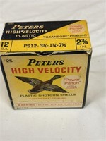 Vtg. Peters High Velocity 12GA. Shotgun Shells