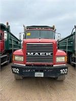 1999 Mack CL700 Quad Dump Truck - Red/Green