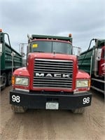 1998 Mack CL700 Quad Dump Truck - Red/Green