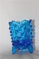A Blue Glass Toothpick Holder