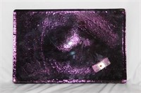 A Handmade Blenk Amethyst Color Glass Block