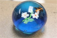 Butterfly Art Glass Paperweight