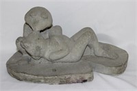 A  Cement Frog Statue