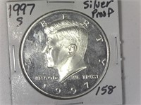 1997-S Silver Proof Kennedy Half Dollar